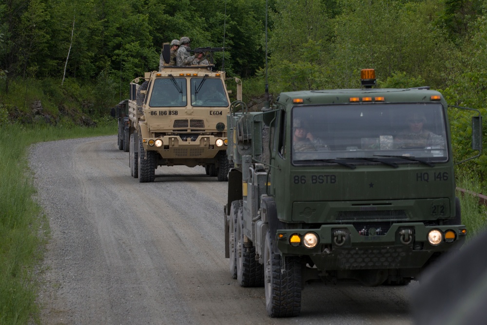 Soldiers Conduct Convoy Operations