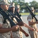 Marine recruits demonstrate discipline through drill on Parris Island