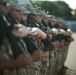 Marine recruits demonstrate discipline through drill on Parris Island