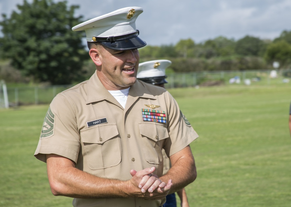 RSS Winter Haven Marines speak with high school football players
