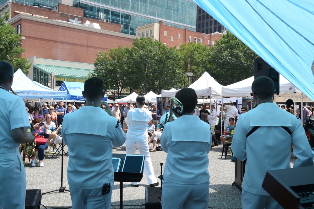 Navy Band Northeast plays a afternoon concert