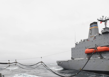 Wayne E. Meyer Conducts a Replenishment-at-Sea During Tiger Cruise