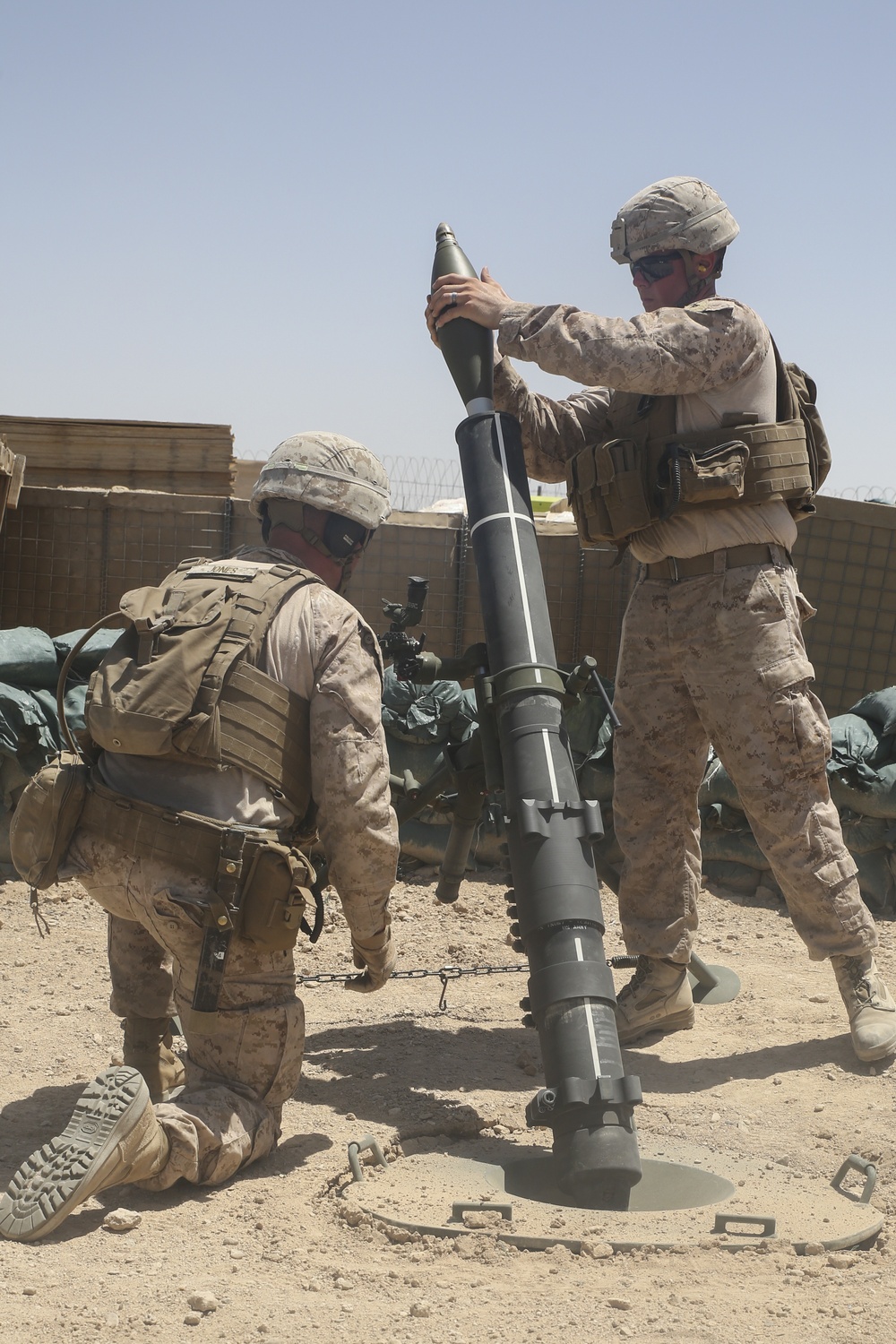 On the mark: Task Force Southwest Marines sustain mortar skills