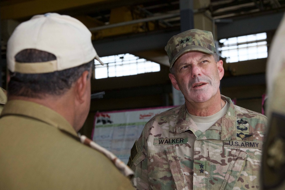 U.S. Army Major General Flem Walker visits Camp Taji, Iraq