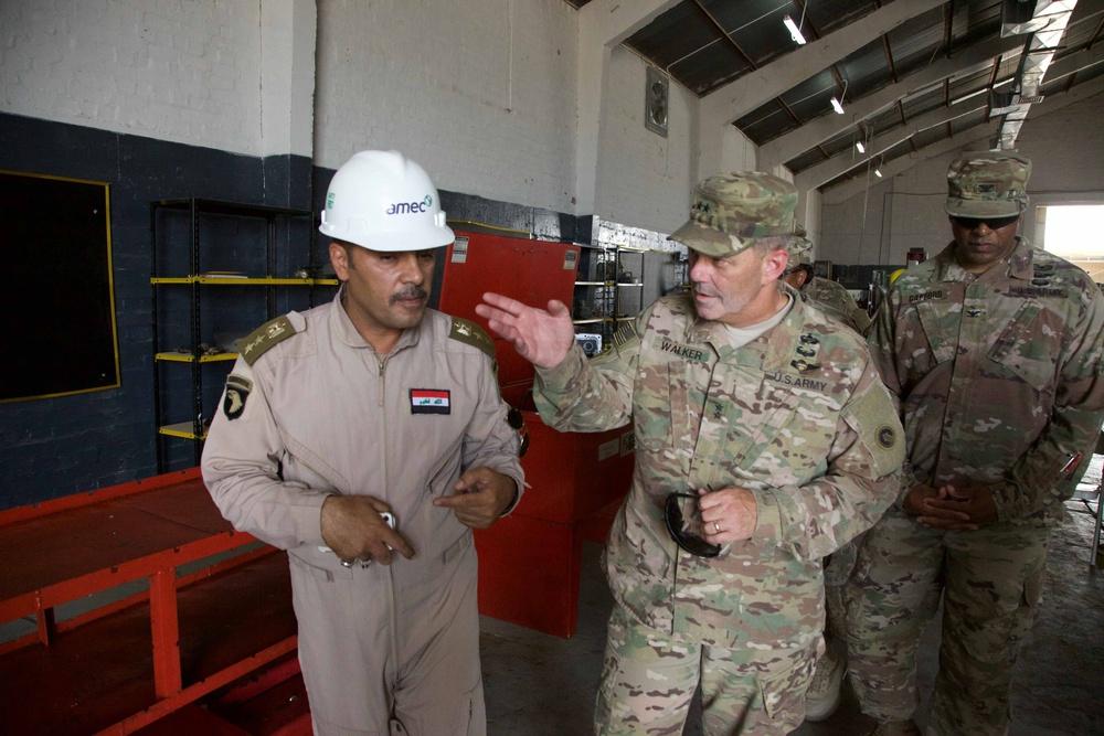 U.S. Army Major General Flem Walker visits Camp Taji, Iraq