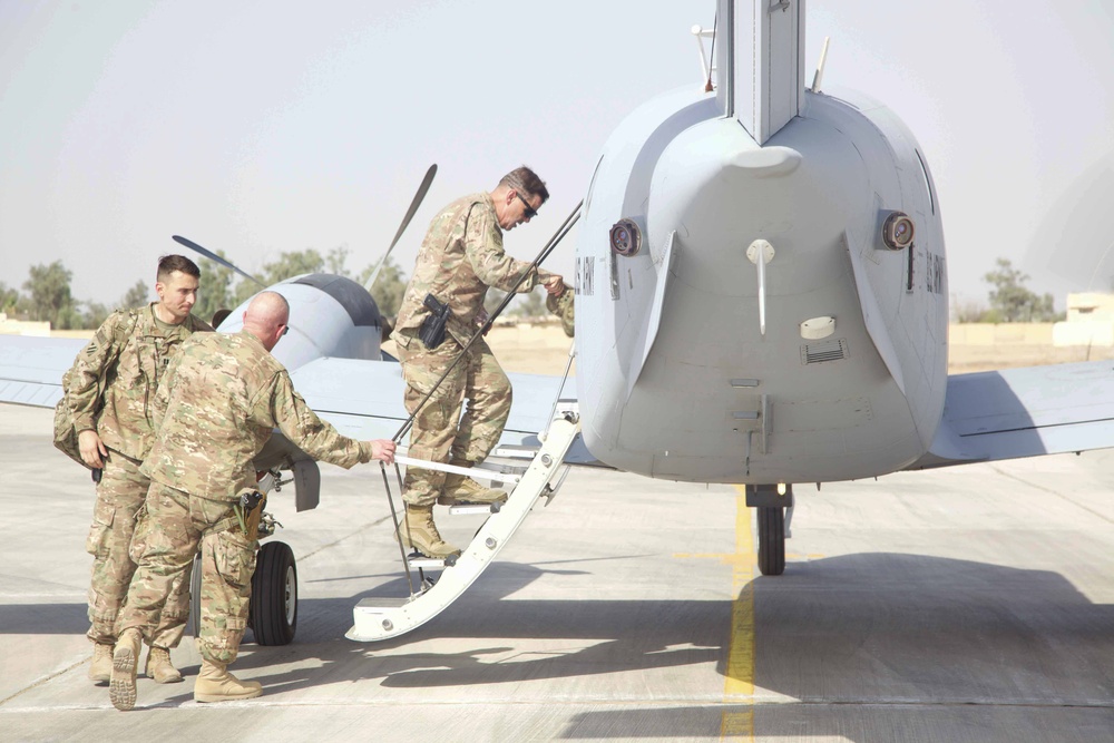 U.S. Army major General Flem Walker visits Camp Taji, Iraq