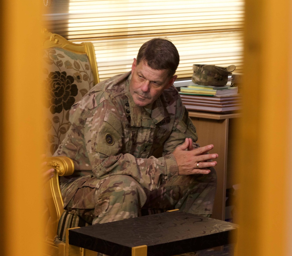 U.S. Army Major General Flem Walker visits Camp Taji, Iraq