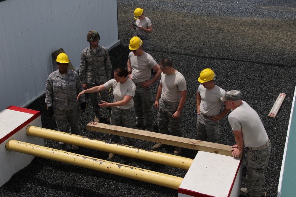 Airmen use a LRC to team build