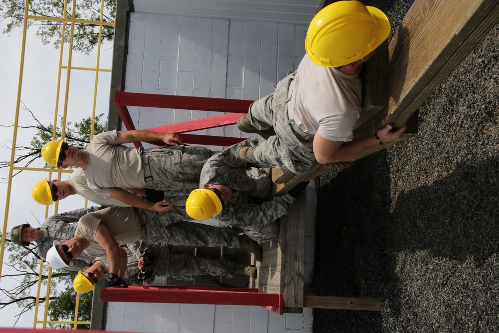 Airmen use a LRC to team build