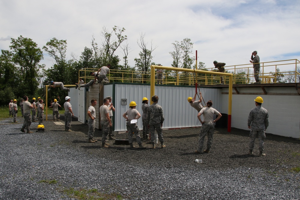 Airmen use a LRC to team build