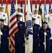 Coast Guard color guard presents the colors at Change of Command Ceremony