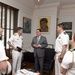 William Peduto Mayor of Pittsburgh, speaks to Rear Admiral Jeff Hughes