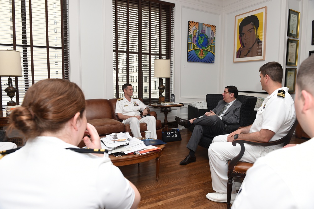 William Peduto Mayor of Pittsburgh, meets to Rear Admiral Jeff Hughes