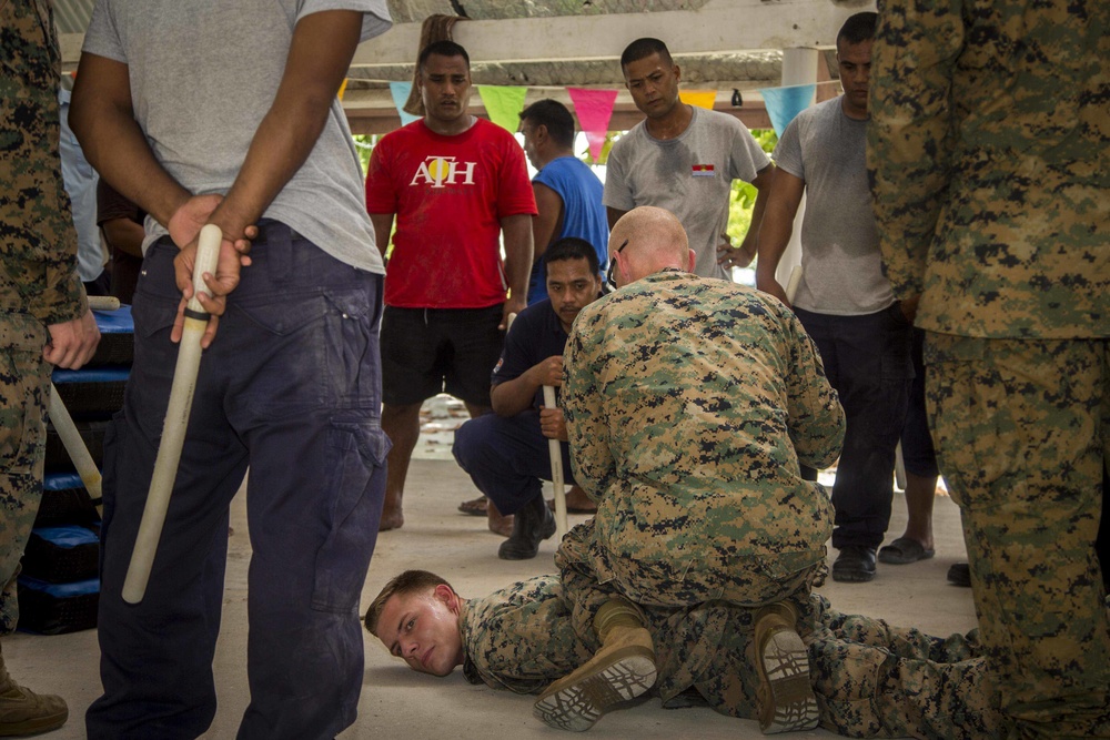 Koa Moana Marines, sailors train with Kiribati National Police Maritime Unit