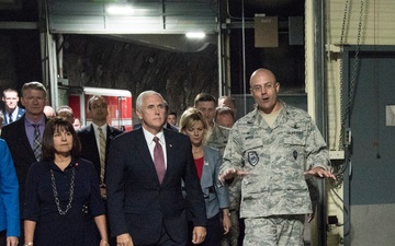 Vice President Mike Pence and Secretary of the Air Force Heather Wilson visits Cheyenne Mountain AFS