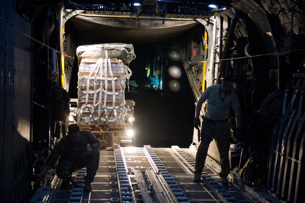 Coalition Resupply Air Drop in Syria