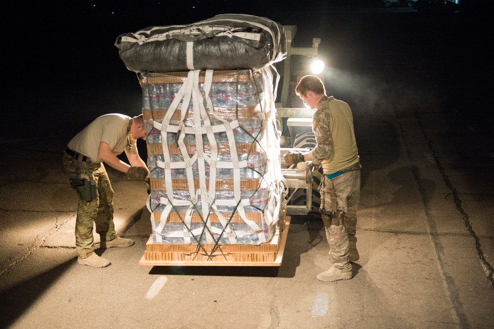 Coalition Resupply Air Drop in Syria