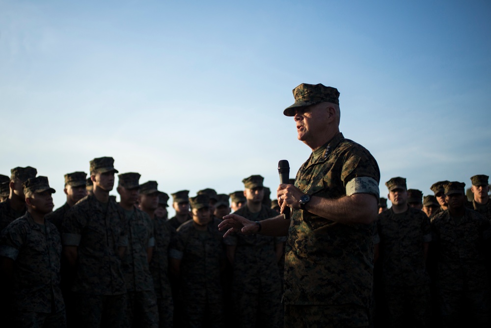 Commandant of the Marine Corps Robert B. Neller Visits SPMAGTF-CR-AF Marines