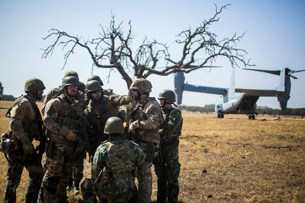 SPMAGTF-CR-AF ACE Marines Conduct Operations with Portuguese And Spanish SOF