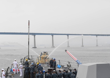 Wayne E. Meyer Returns to Naval Base San Diego After Deployment