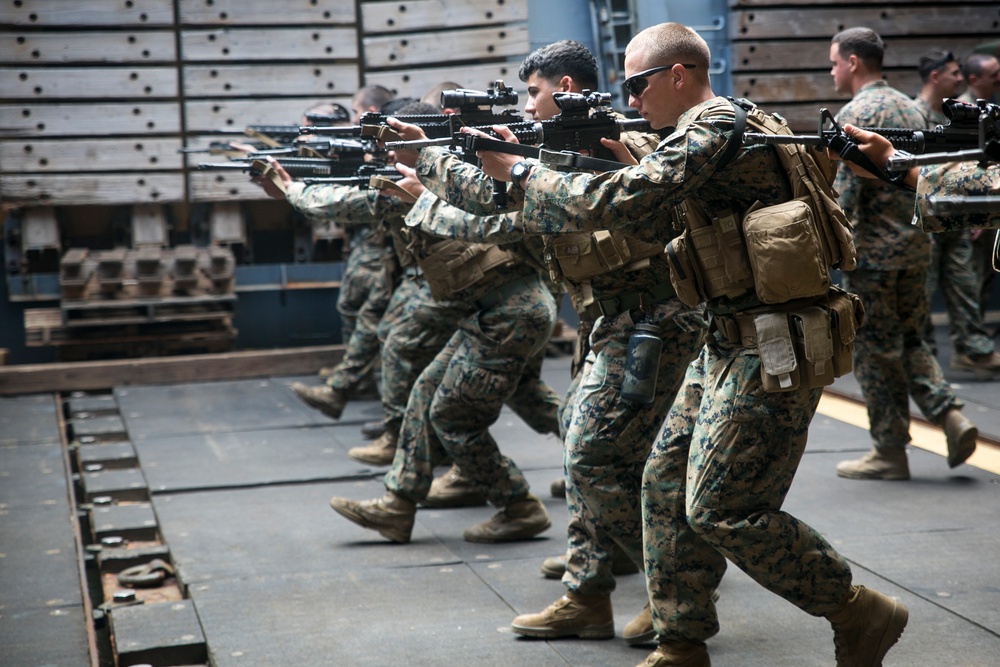 BLT 3/5 Marines practice Close Quarters Tactics movements
