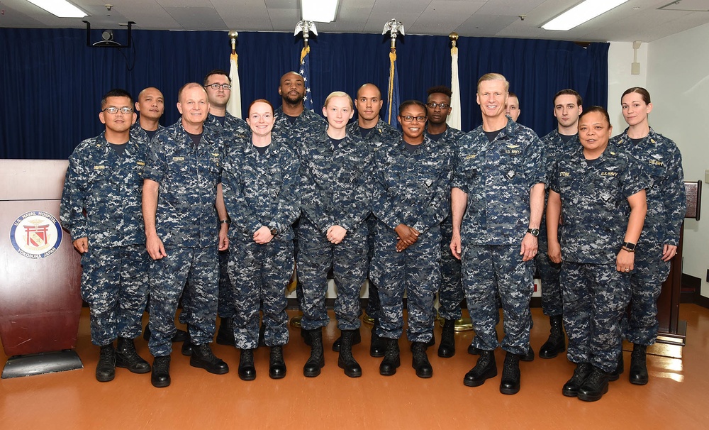 2 ADMIRALS RECOGNIZE SAILORS OF USNH YOKOSUKA FOR THEIR EFFORTS
