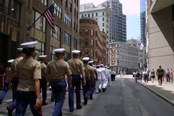 Marines, Sailors march streets of Boston during Sail Boston 2017 [Image 7 of 9]