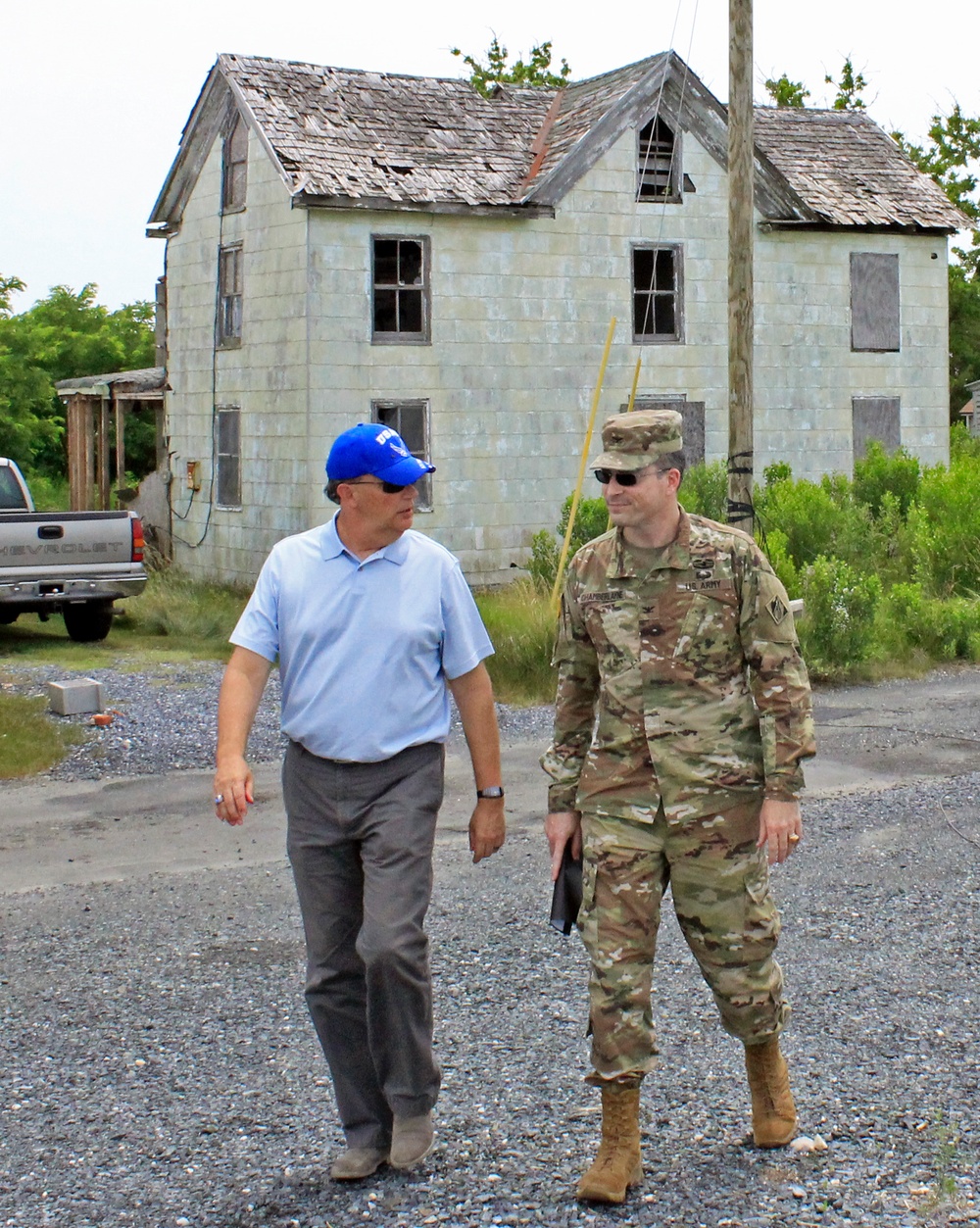 Col. Ed Chamberlayne visits Smith Island with partners