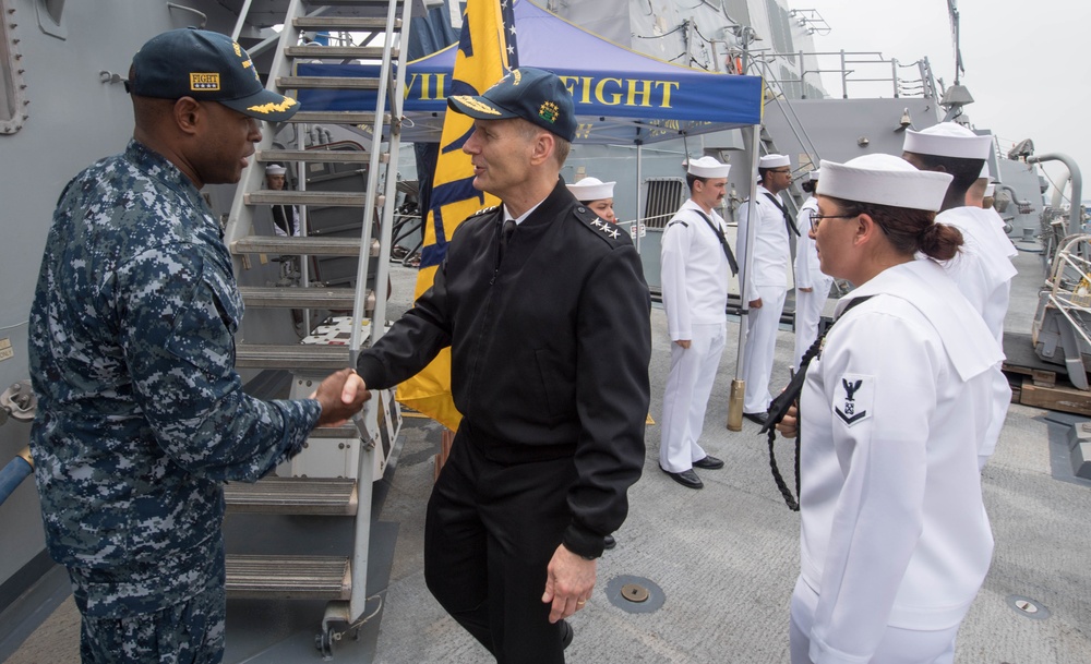 Vice Adm. Joseph Aucoin Visits Dewey