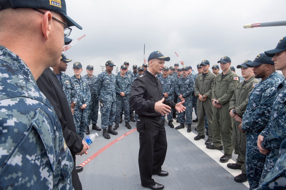 Vice Adm. Joseph Aucoin Visits Dewey