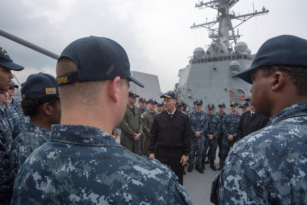 Vice Adm. Joseph Aucoin Visits Dewey