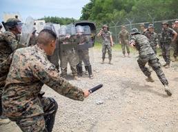 U.S. Marines, Republic of Korea Marines rehearse non-lethal crowd control tactics in South Korea