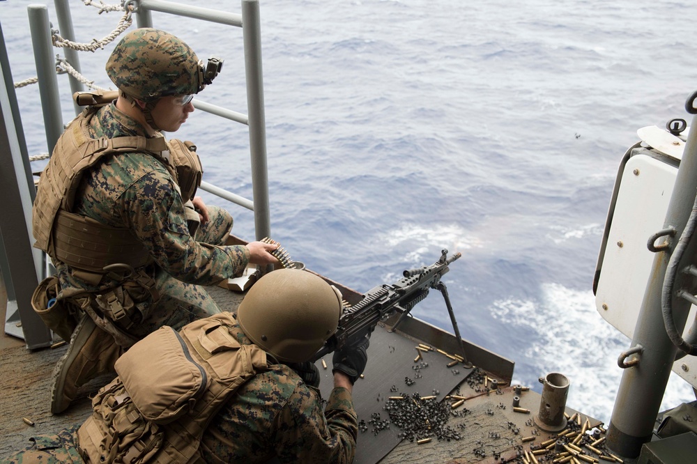 Marine Live-Fire aboard USS Bonhomme Richard (LHD 6)