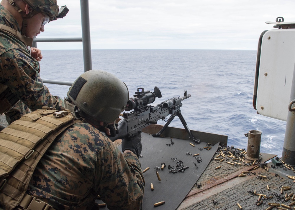 Marine Live-Fire aboard USS Bonhomme Richard (LHD 6)