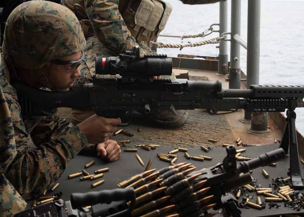 Marine Live-Fire aboard USS Bonhomme Richard (LHD 6)