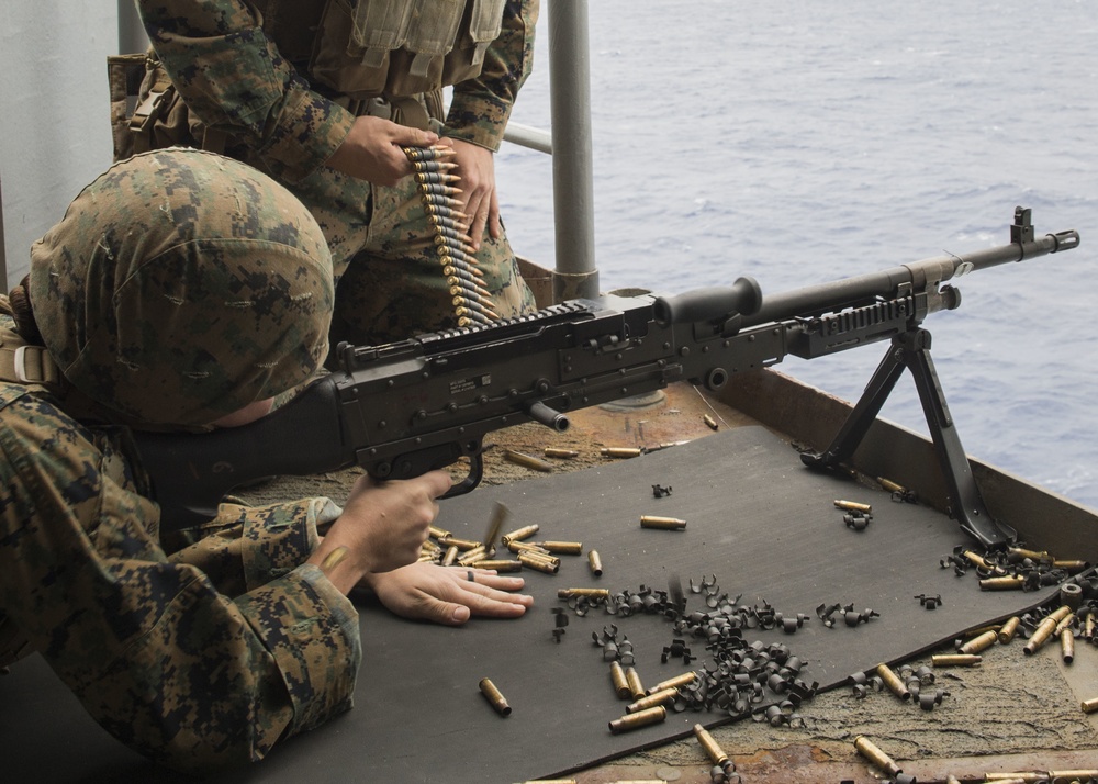 Marine Live-Fire aboard USS Bonhomme Richard (LHD 6)