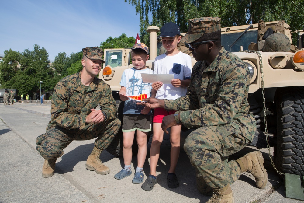MFEA Marines hold static display in Jelgava, Latvia