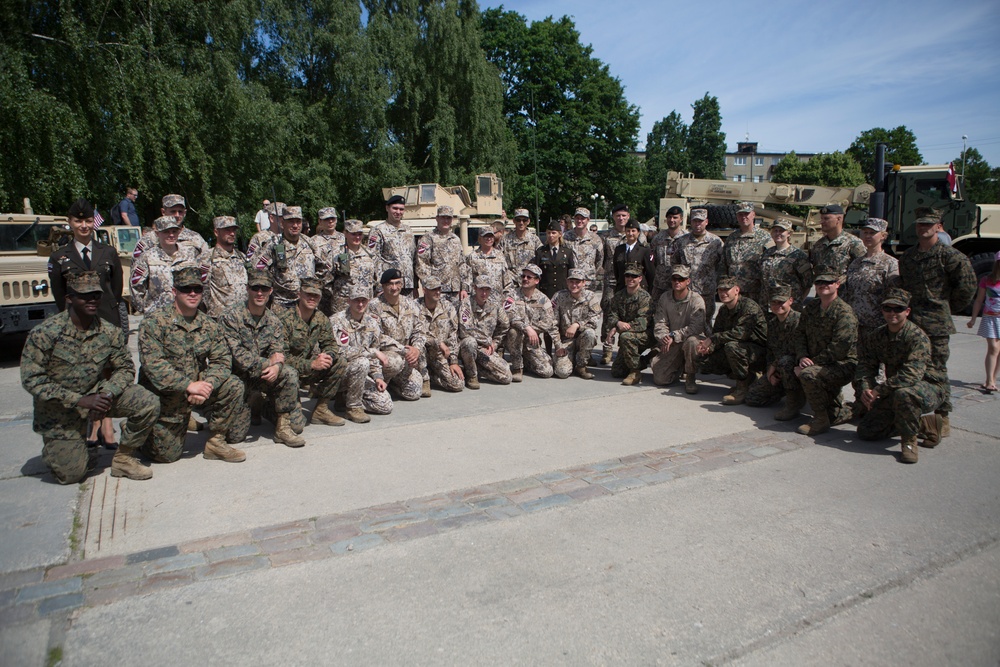 MFEA Marines hold static display in Jelgava, Latvia