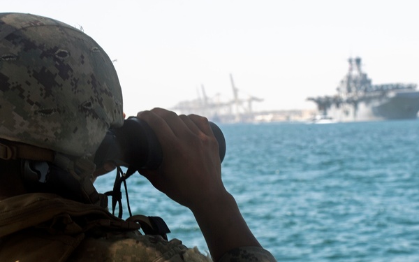 USS Bataan Departs UAE