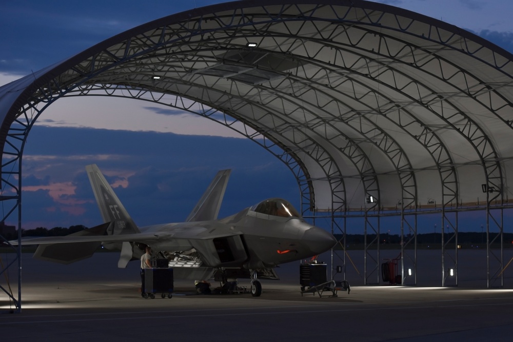 1st FW keeps Airmen, F-22s covered