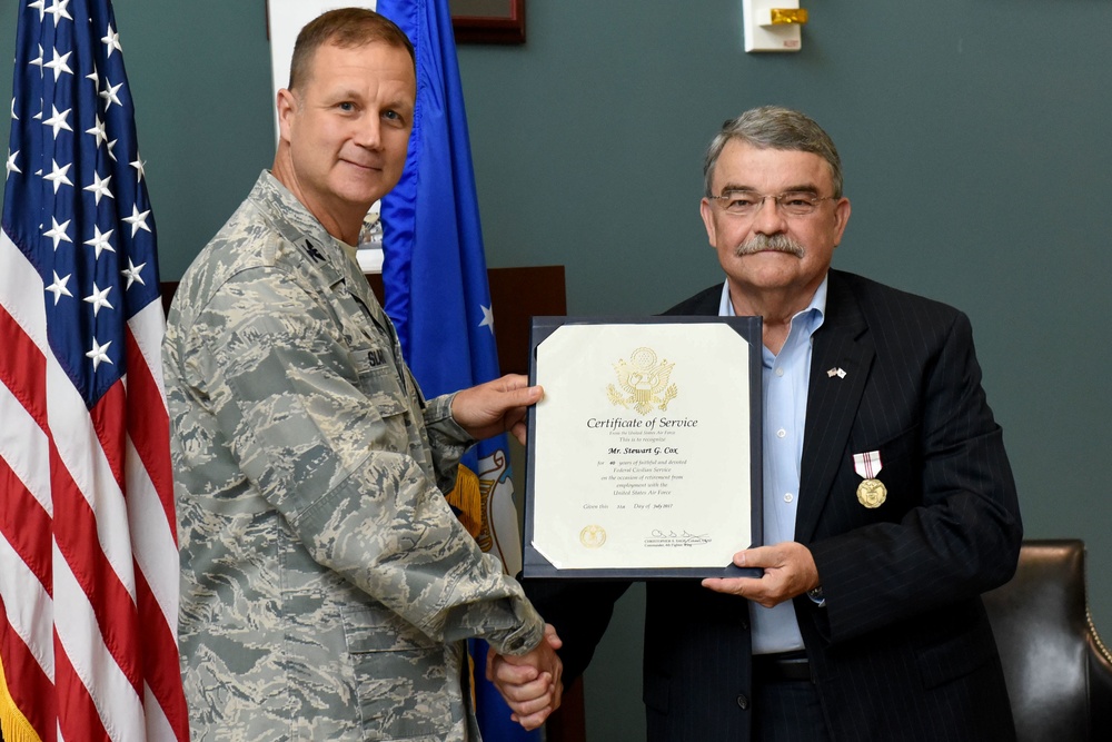 SJAFB bids goodbye to Mr. Cox’s 40 years of service