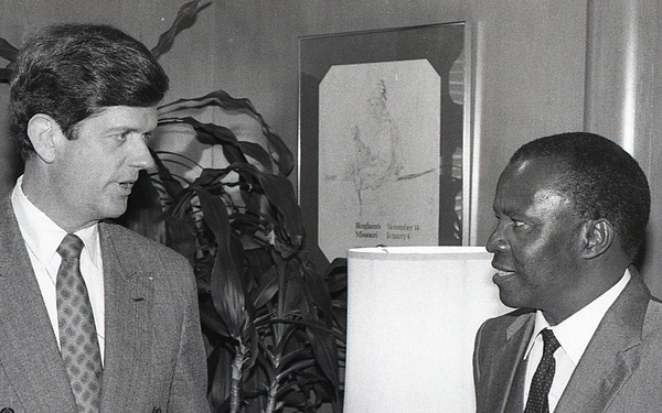 President Botswana with Jay Morris