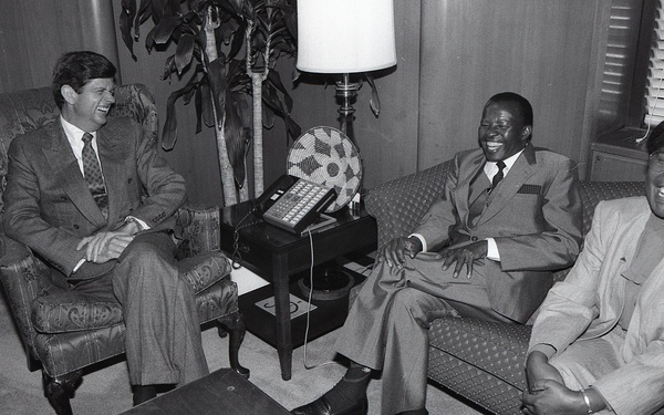 President Botswana with Jay Morris