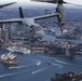 Sydney Harbor below, VMM-265 greets Australia from the skies