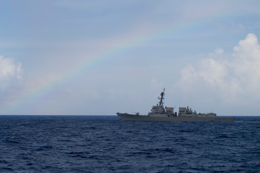 USS Kidd Transits Waters off Guam