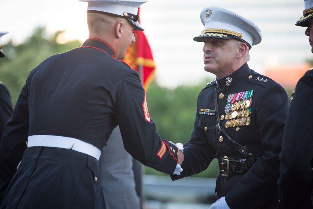 Marine Barracks Washinghton Sunset Parade June 27, 2017