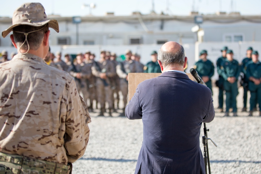Portugal Minister of National Defense José Alberto Azeredo Lopes visits the Besmaya Range Complex