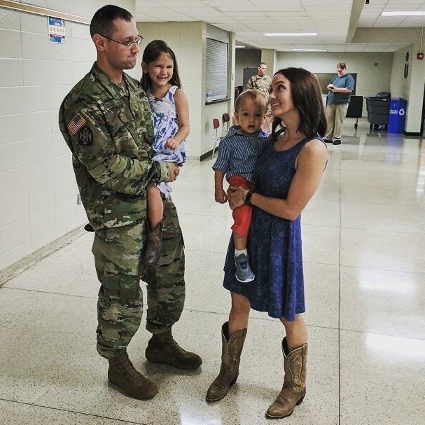 Soldiers spend time with their families