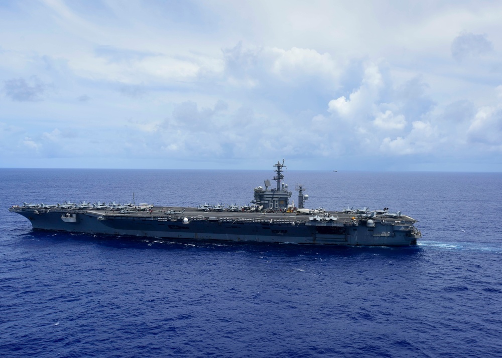 USS Nimitz Transits Pacific Ocean