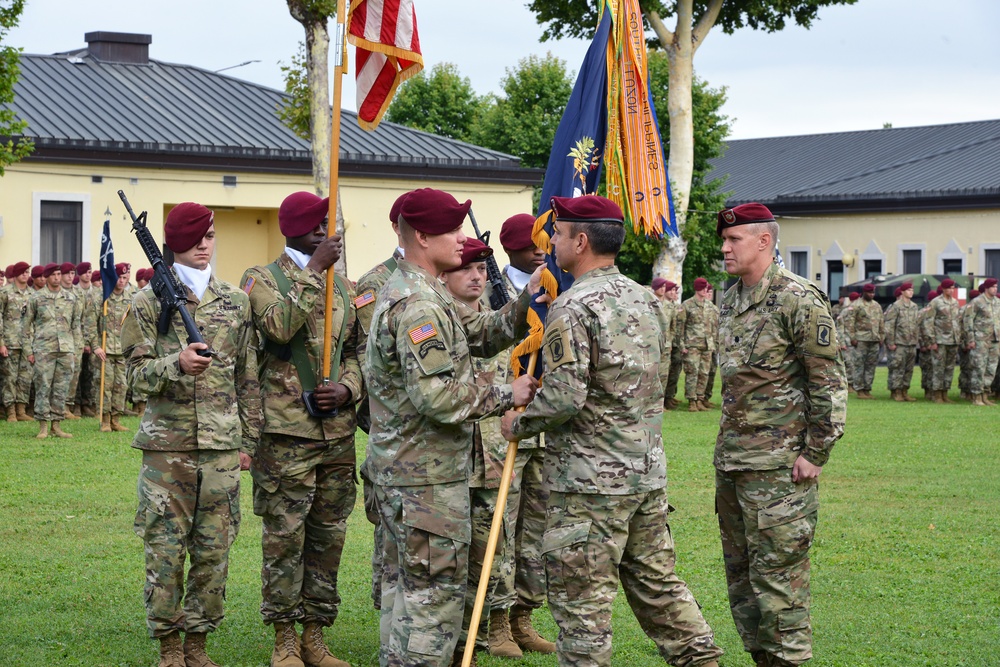 Change of Command Ceremony, 1st Battalion 503rd Infantry Regiment, 173rd Airborne Brigade